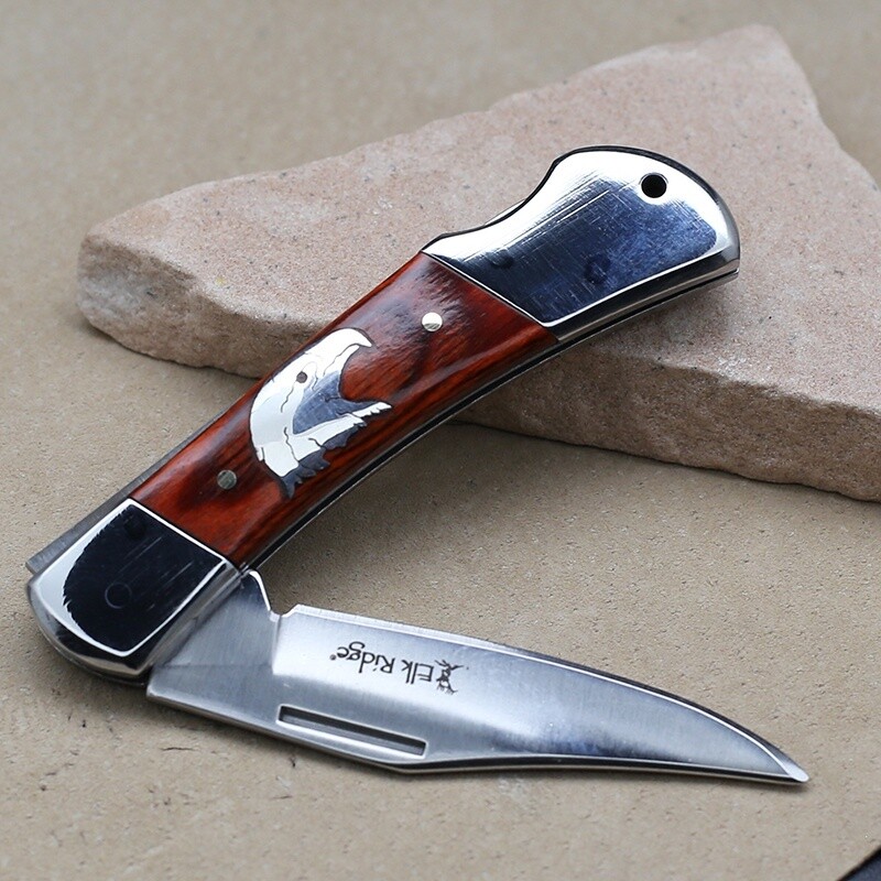 Single blade knife w/ sterling silver eagle-