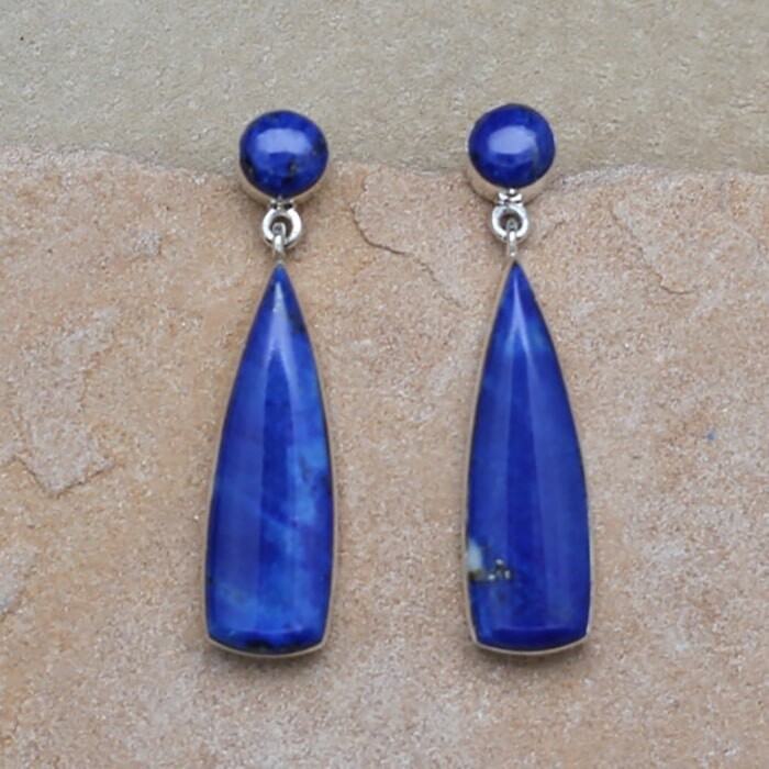 Dangle Lapis earrings-ANA 1531