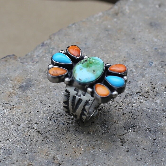 Multi color ring w/ adjustable shank - BIL 666