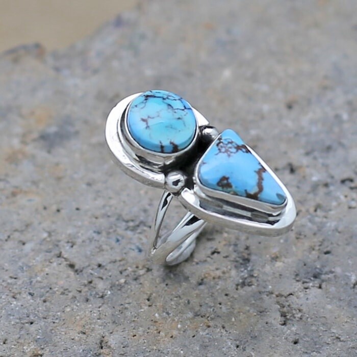 Small Golden Hills turquoise ring- SWS 265