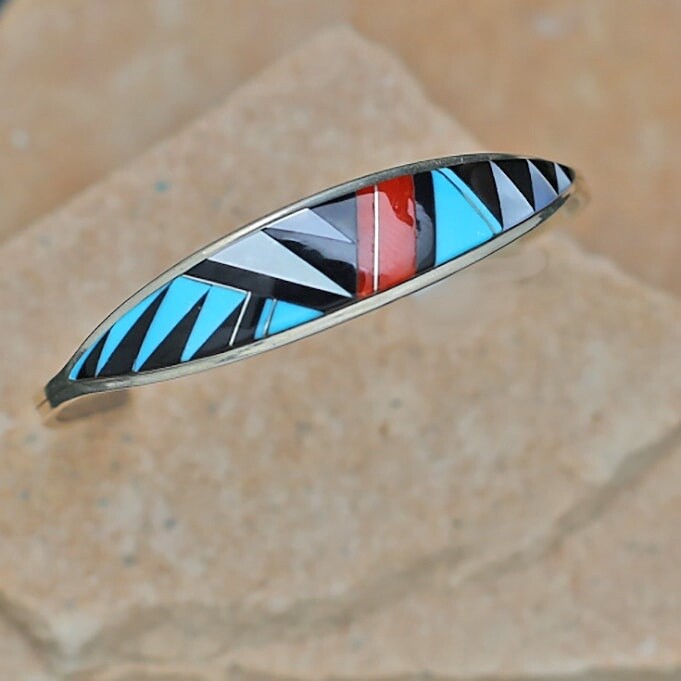 JM 211 - Taper multi-color inlay bracelet