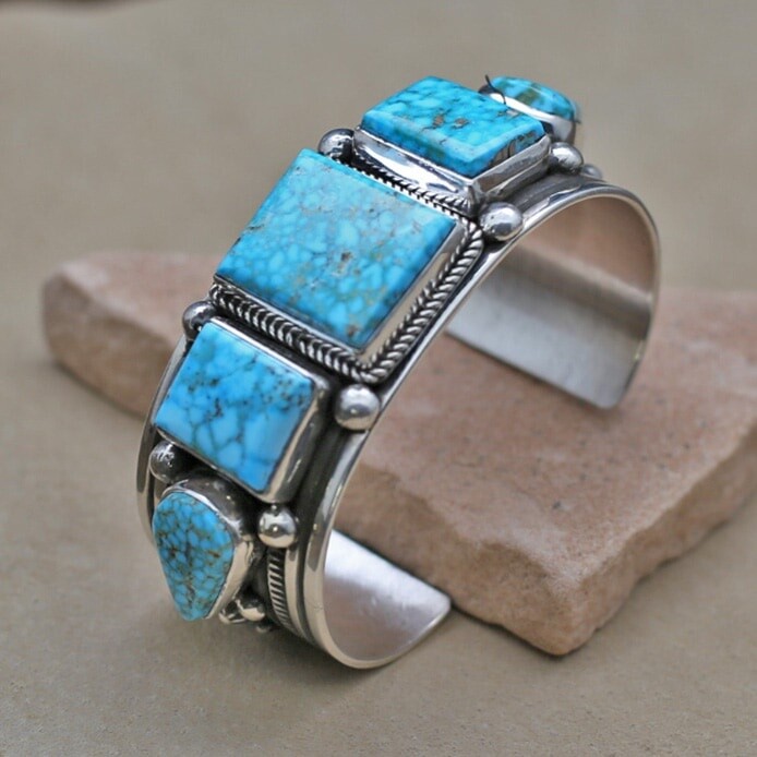 bc 1300 Rectangular stone cuff bracelet