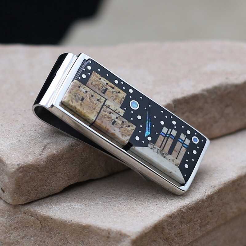 Money clip with Adobe Pueblo design