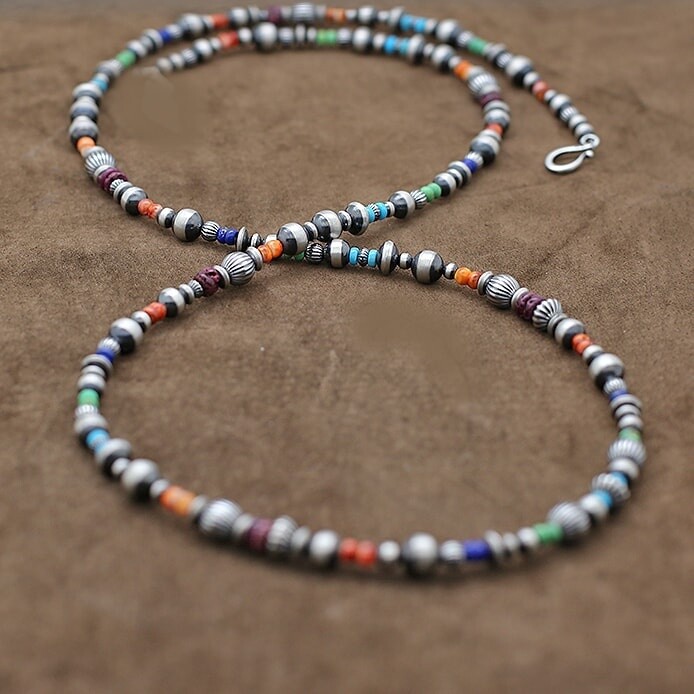 Beaded Necklace - Multi-Colored - Chloe