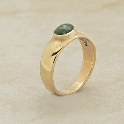 14kt gold ring with Sonoran Gold turquoise