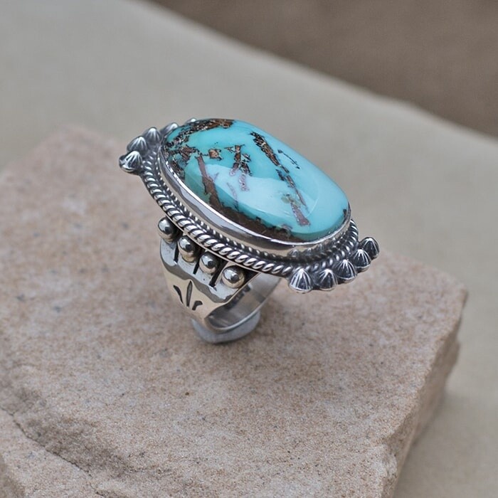 BC 1311 Albert Jake ring w/Royston turquoise