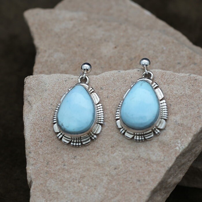 Medium size tear drop dangle earrings-ANA 1485