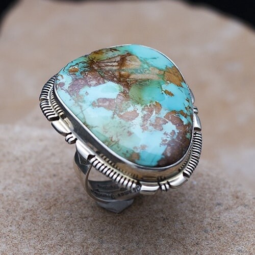 Extra-Large Royston Turquoise ring by Thomas Francisco- ANA 1416