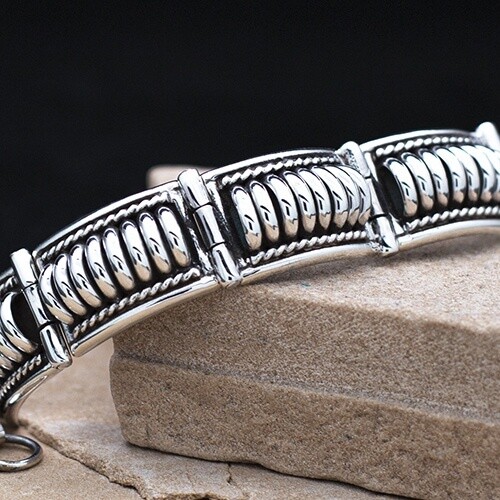 Wide 5 link bracelet by Tom Charley-BIL 522
