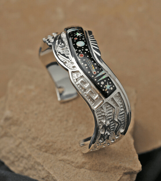 Fred Begay Night Sky large cuff bracelet