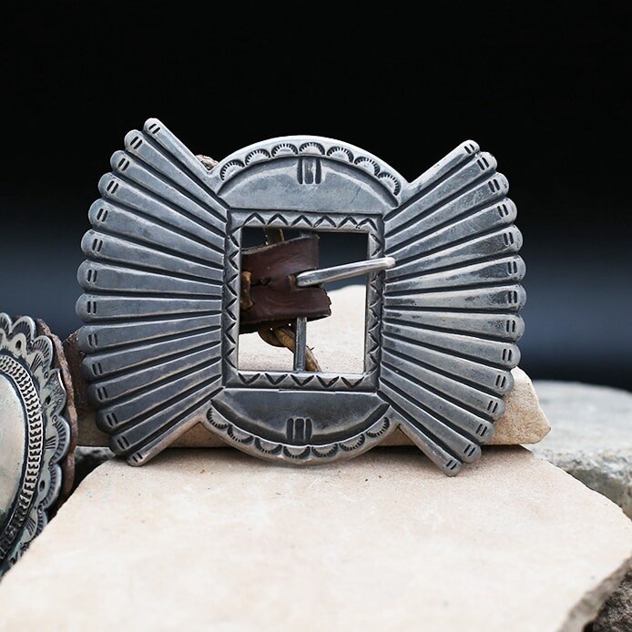 Early Second Phase  concho belt 1890's- 1900's coin silver