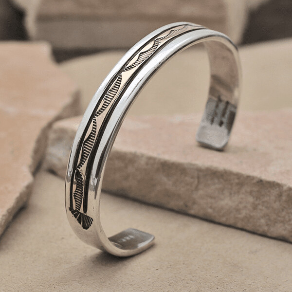 Marc Antia 3/8&quot; bracelet - silver &amp; 14kt gold