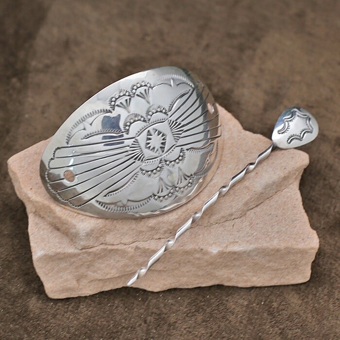 Navajo hair pin in sterling silver - RB 248
