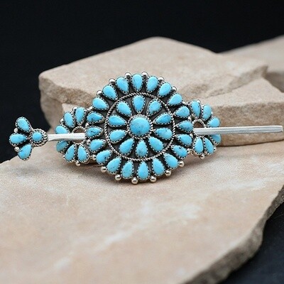 Turquoise cluster design hair pin