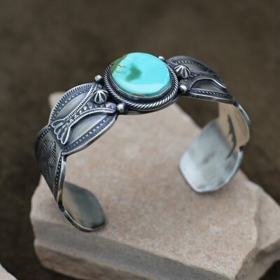 Royston turquoise bracelet by artist Murphy Platero