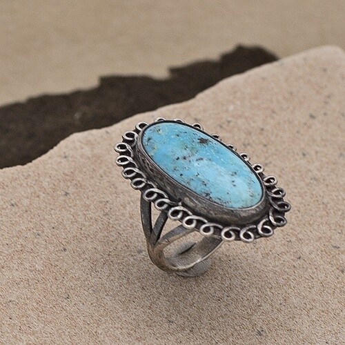 Persian turquoise vintage ring-vintage 174