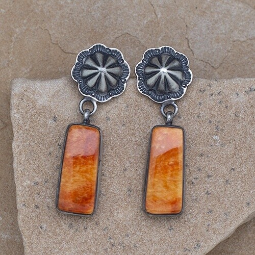 Concho dangle earrings