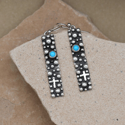Thin long dangle earrings- Rain Drop Design