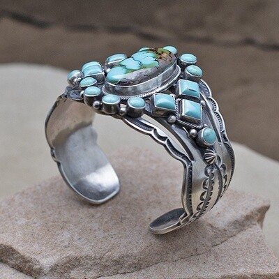 Aaron Toadlena Royston turquoise bracelet