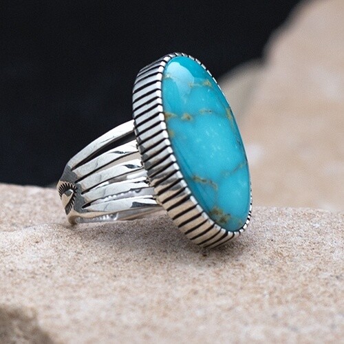 Bernyse Chavez design ring with Royston Turquoise- BIL 516