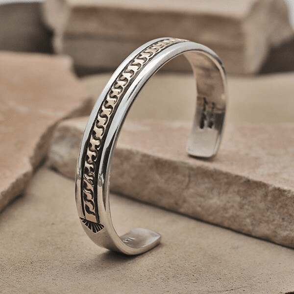Marc Antia 1/4&quot; bracelet - silver &amp; 14kt gold
