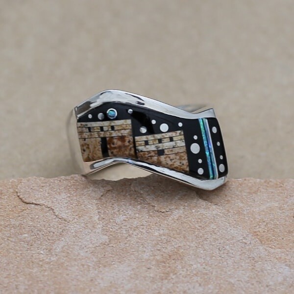 ADOBE PUEBLO INLAY W/ CURVED DESIGN