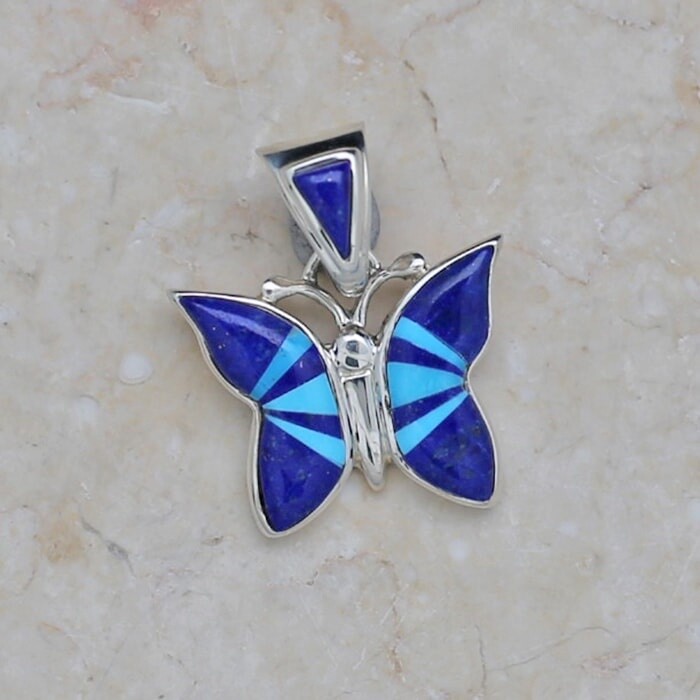 Butterfly pendant by Marty Yazzie-Sr 2368