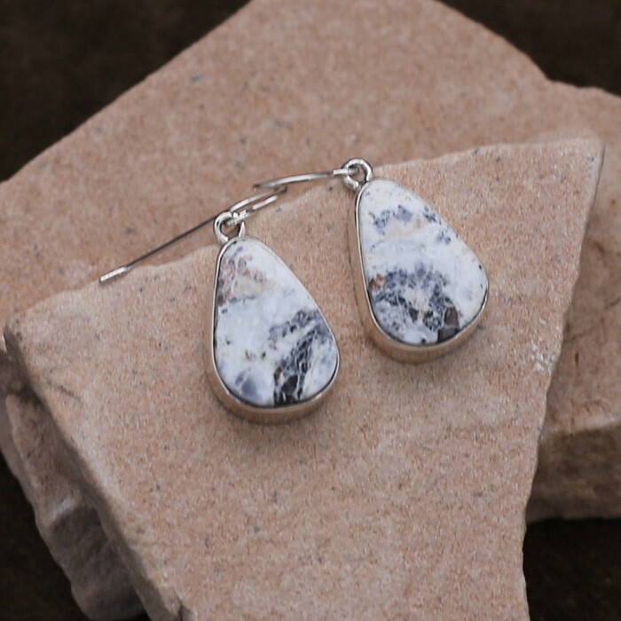 White Buffalo earrings by artist Shirley Henry - ANA 1493