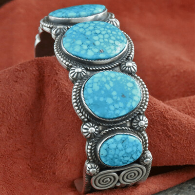Calvin Martinez Kingman Waterweb Turquoise bracelet