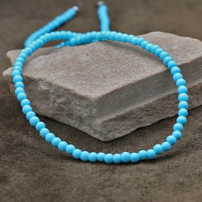 18&quot; Sleeping Beauty 4.5mm bead necklace- ANA 1495