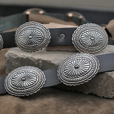 Concho Belt 111- Sterling Silver -Navajo made