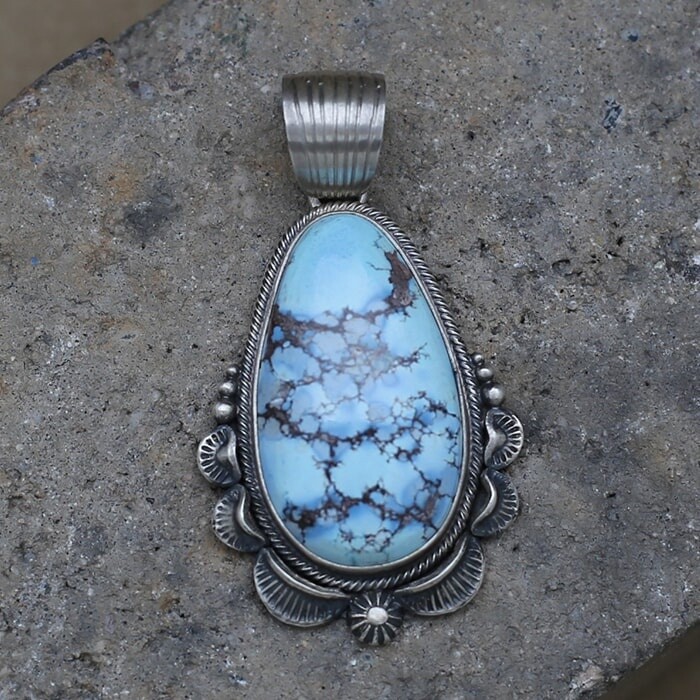 Golden Hills turquoise pendant -Bil 652