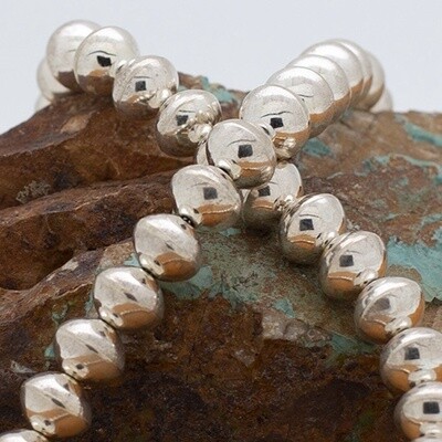 20" Navajo pearls in sterling silver