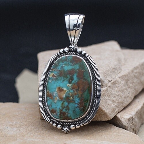 Royston turquoise large pendant