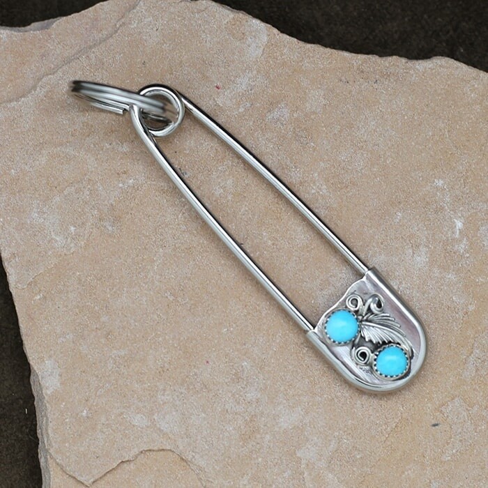 Sterling silver &amp; turquoise KEY CHAIN- KC 101
