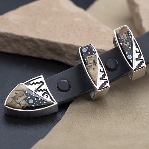 Ranger Buckle with Adobe Pueblo inlay