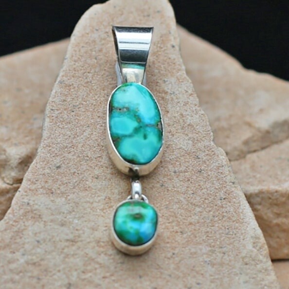 SWS 226 Unique dangle pendant w/Sonoran Gold Turquosie