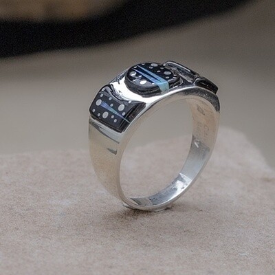 Unique Design night sky inlay ring