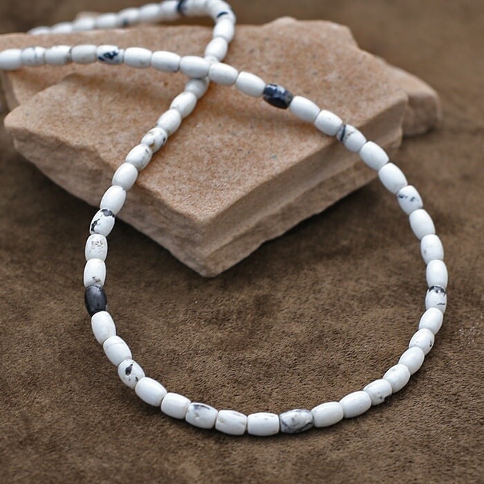 20" White Buffalo stone necklace -Bil 606