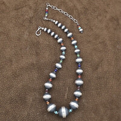 Navajo pearls with multi color beads