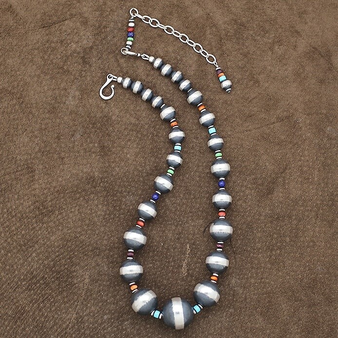 Navajo pearls with multi color beads
