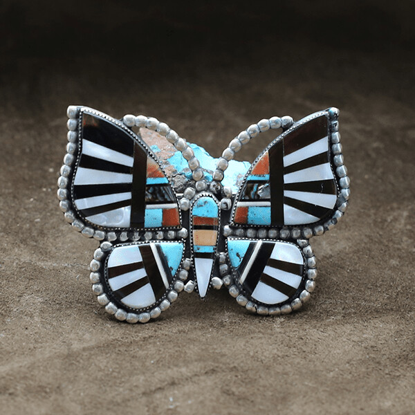 1970&#39;s Vintage Butterfly pin-Zuni tribe