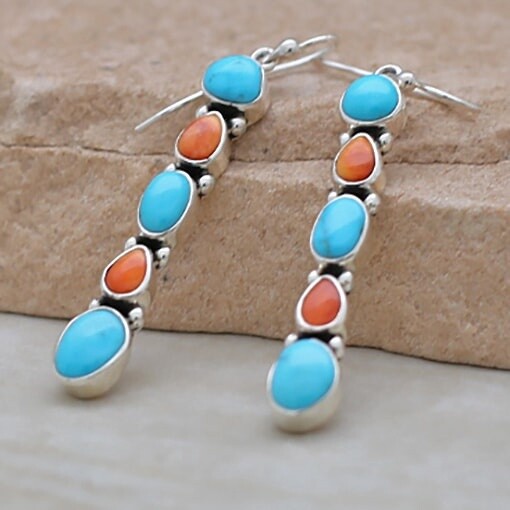Bil 360  5-Stone dangle earrings
