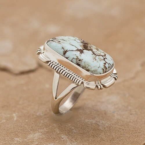 Dry Creek Turquoise spit shank ring-ANA 1425