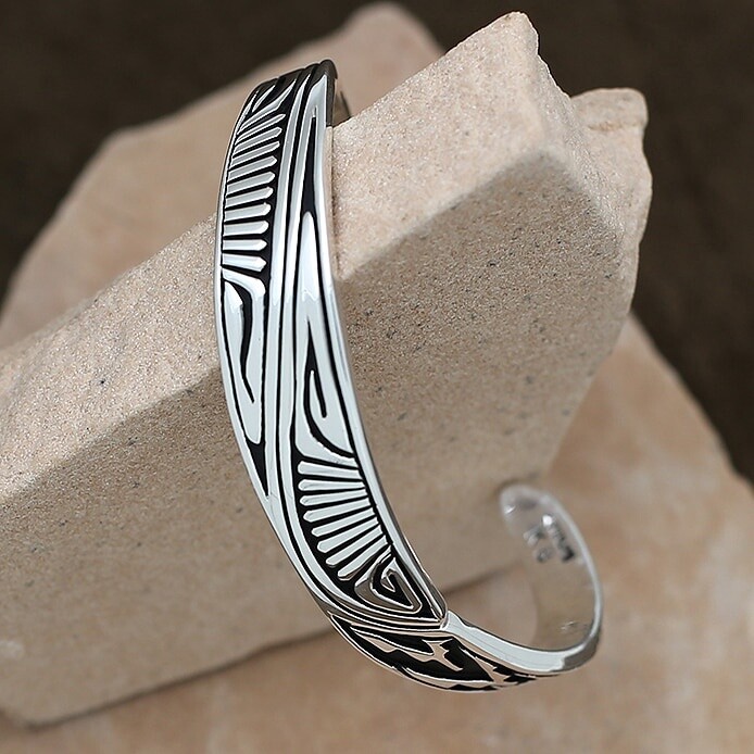 medium cuff bracelet- sterling silver