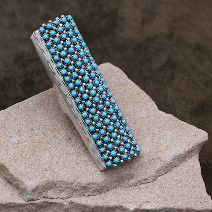 100 stone Petit point Zuni ring