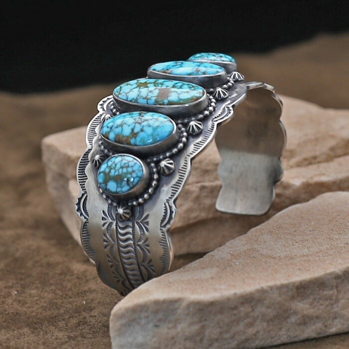 Murphy Platero cuff bracelet w/ Kingman turquoise