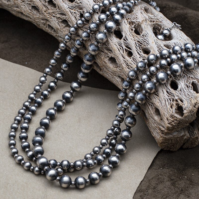 BIL 427 Rose Martin 3-strand cascade necklace