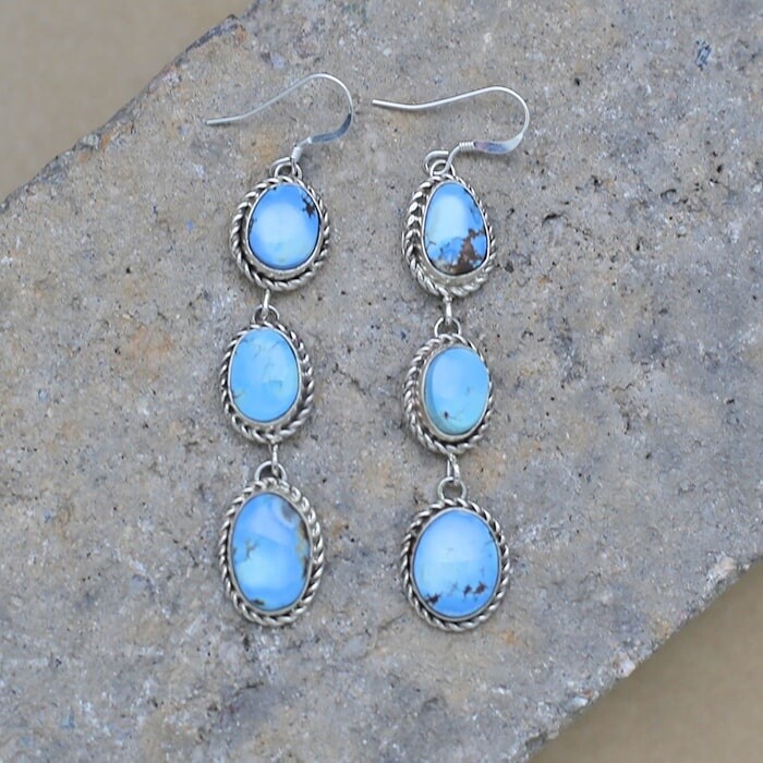Triple stone dangle earrings- ANA 1525