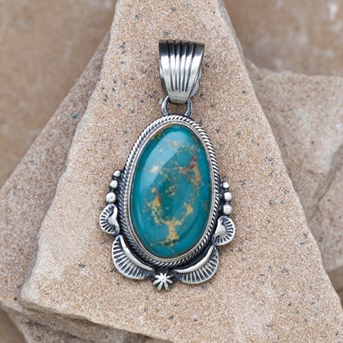 Royston turquoise pendant by Randy Boyd- SWS 246